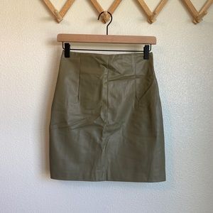 H&M faux leather skirt